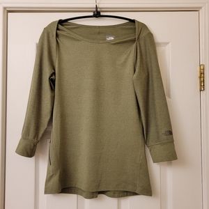 North Face Olive Green Base Layer Flashdry Size XS